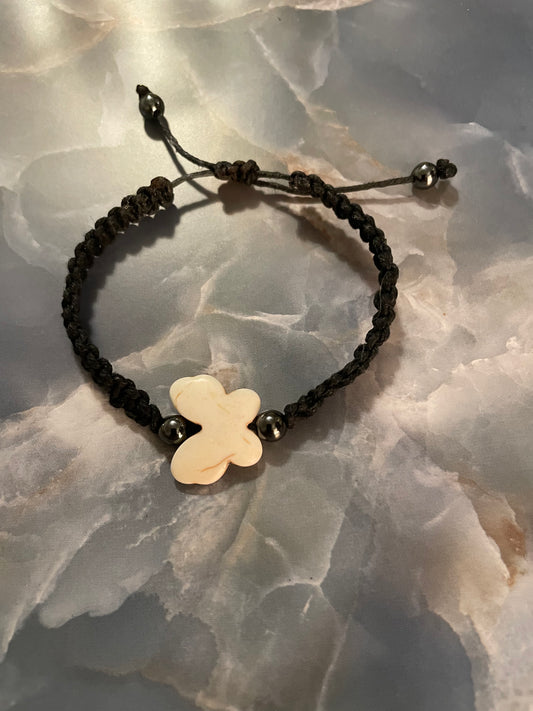 pulsera mariposa blanca
